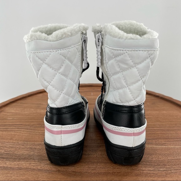 TOTES Kid's Snow Boots - Size 5 MED "Haddie" Style - White/Pink/Black - Picture 8 of 9